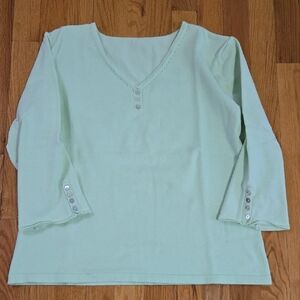 Women's Cotton Mint Green Shirt